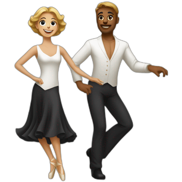 Un couple de danseurs classique  emoji