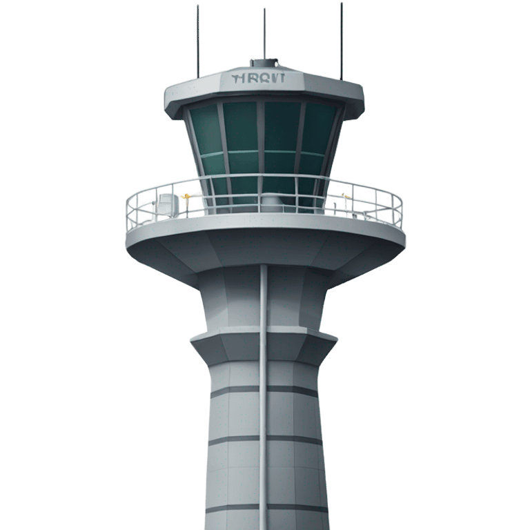 air traffic control tower, tall, front view emoji