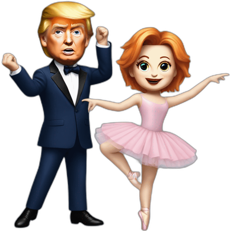 Trump and Chucky as ballet dancers emoji