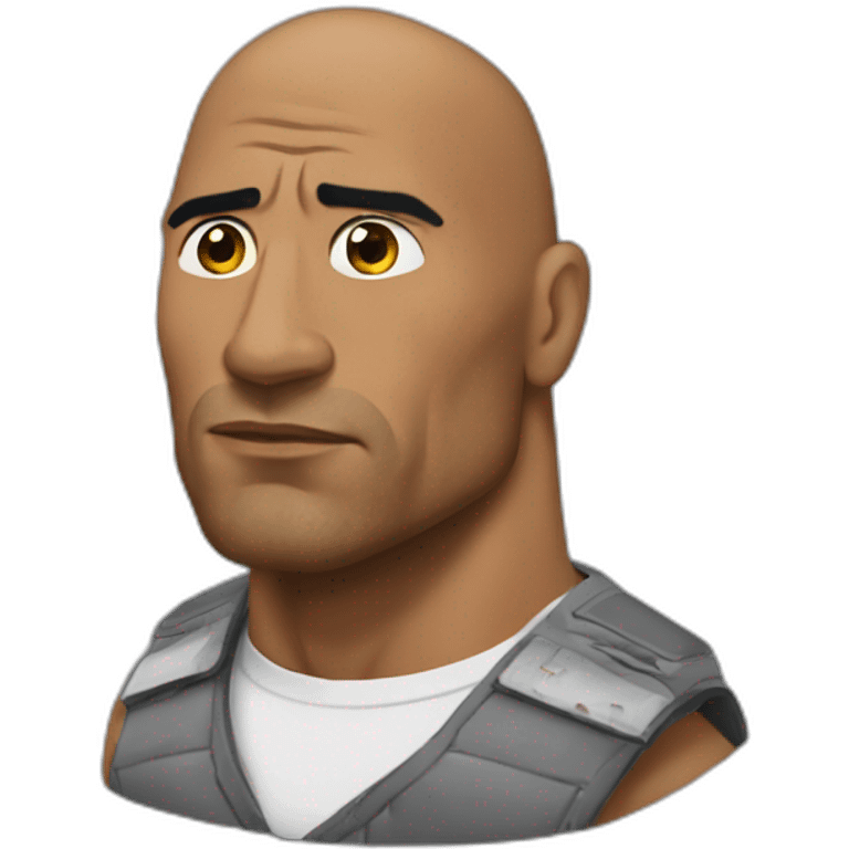 The rock qui lève sourcil emoji