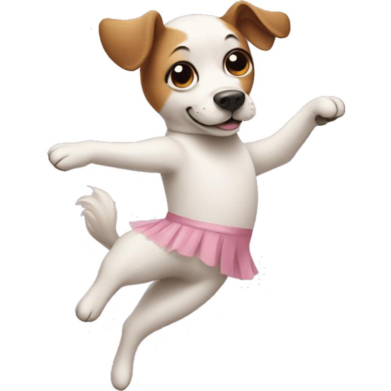 Dog doing ballet emoji