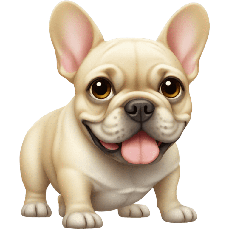 Blonde French bulldog emoji