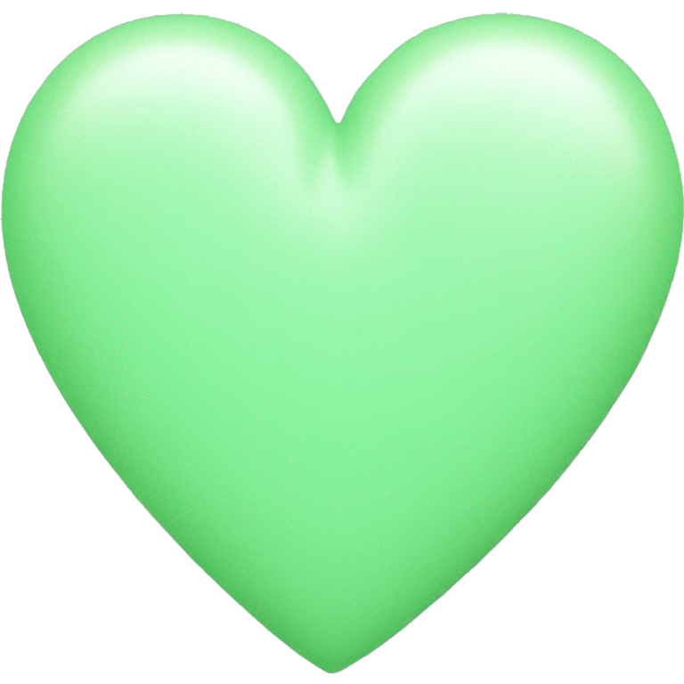 Pastel green heart  emoji