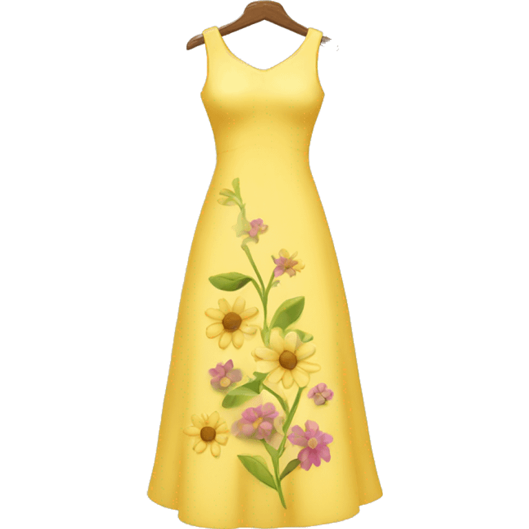 yellow dress with flowers emoji