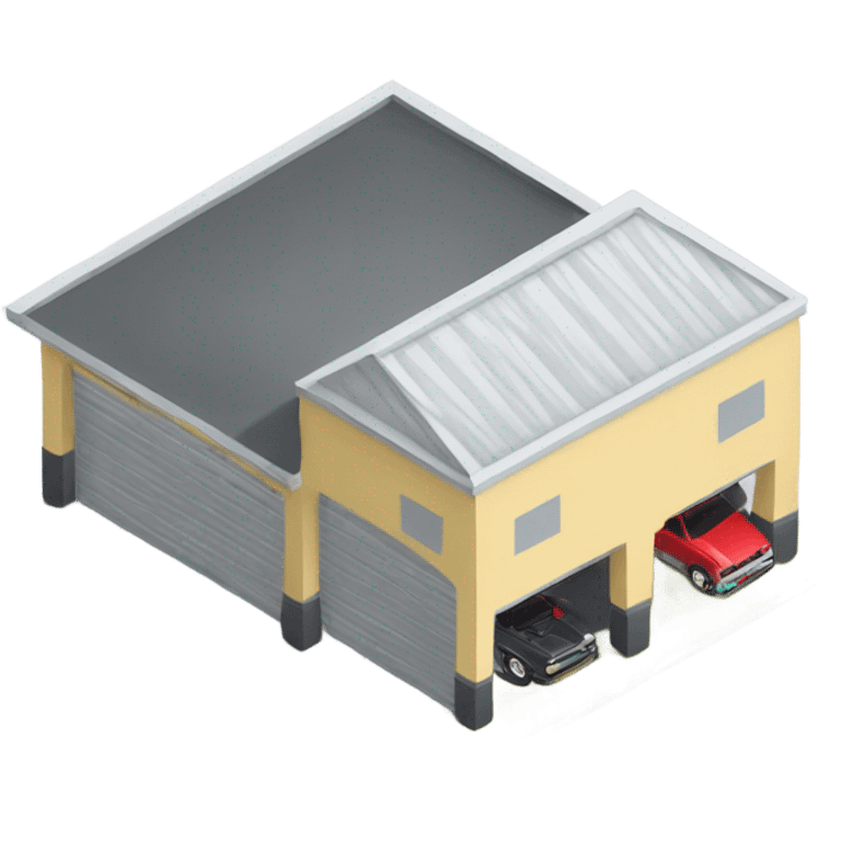 isometric car garage emoji