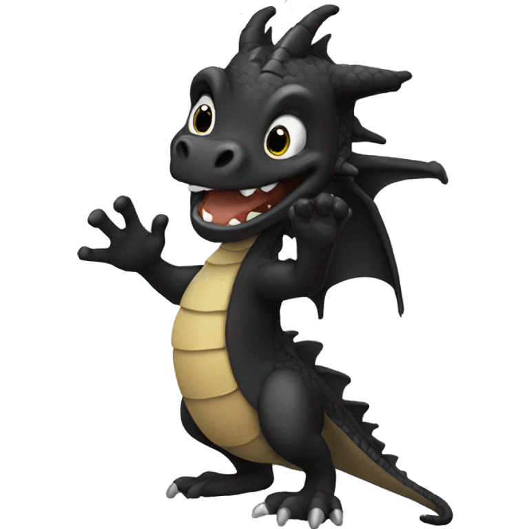 black dragon clapping emoji