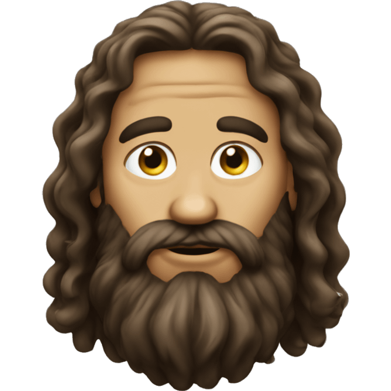 create emoji head john the baptist showing like emoji