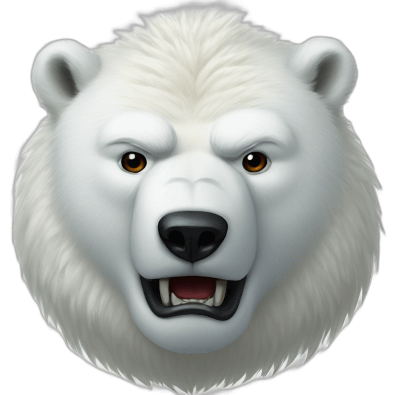 King Polar Bear a little very mad emoji