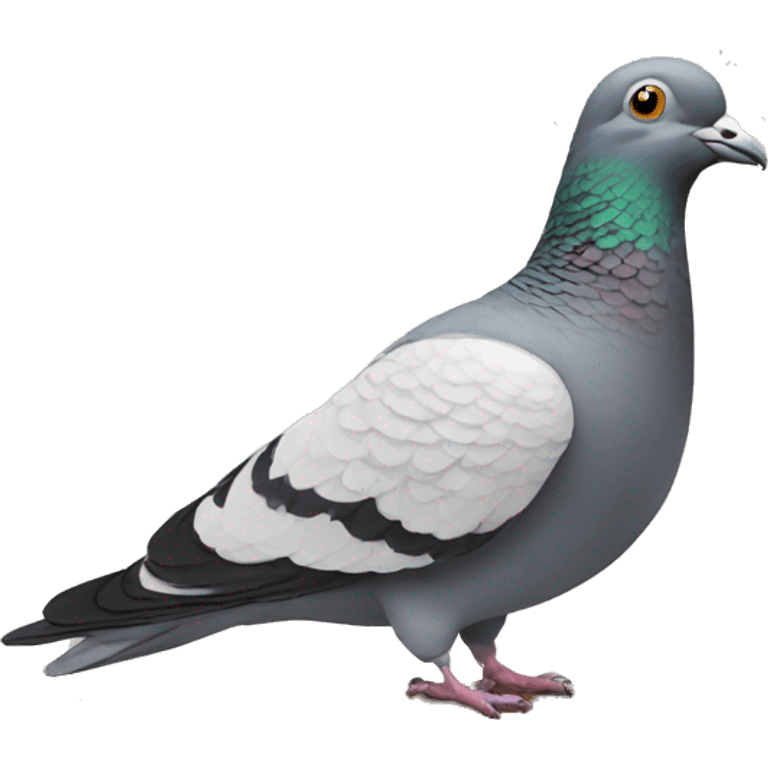 Pigeon sitting at table  emoji