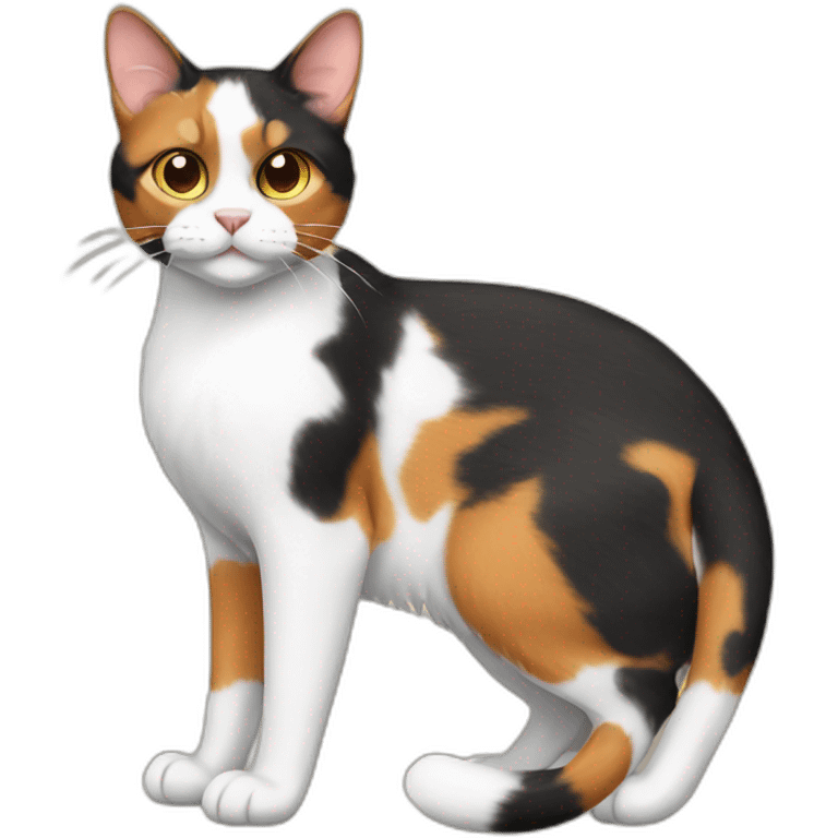 Calico cat full body emoji