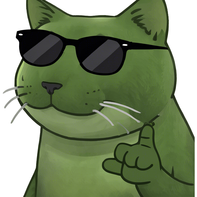 Cat with sunglasses emoji