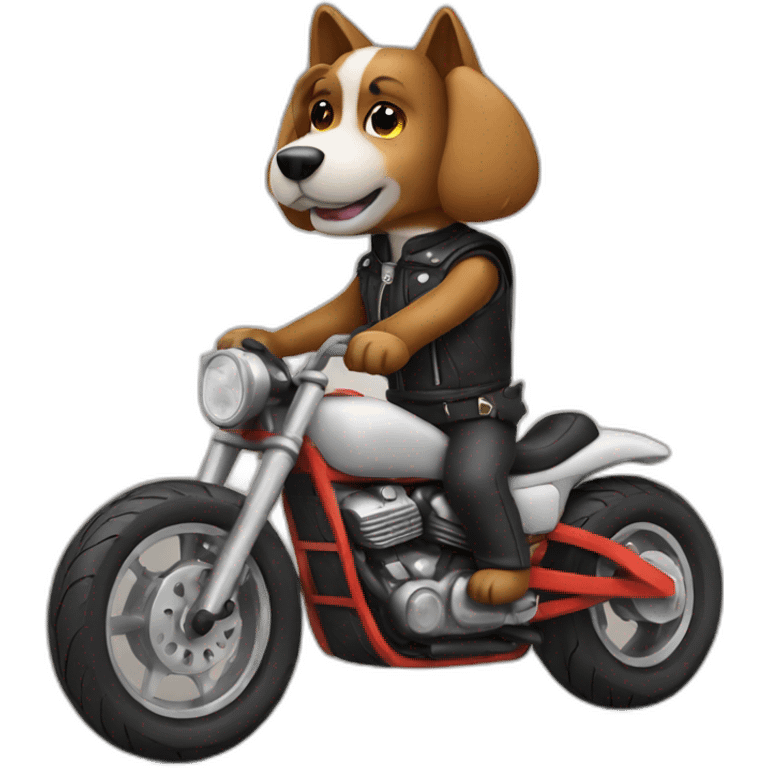 Dog biker emoji