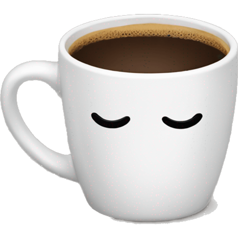 Coffee cup with now  emoji