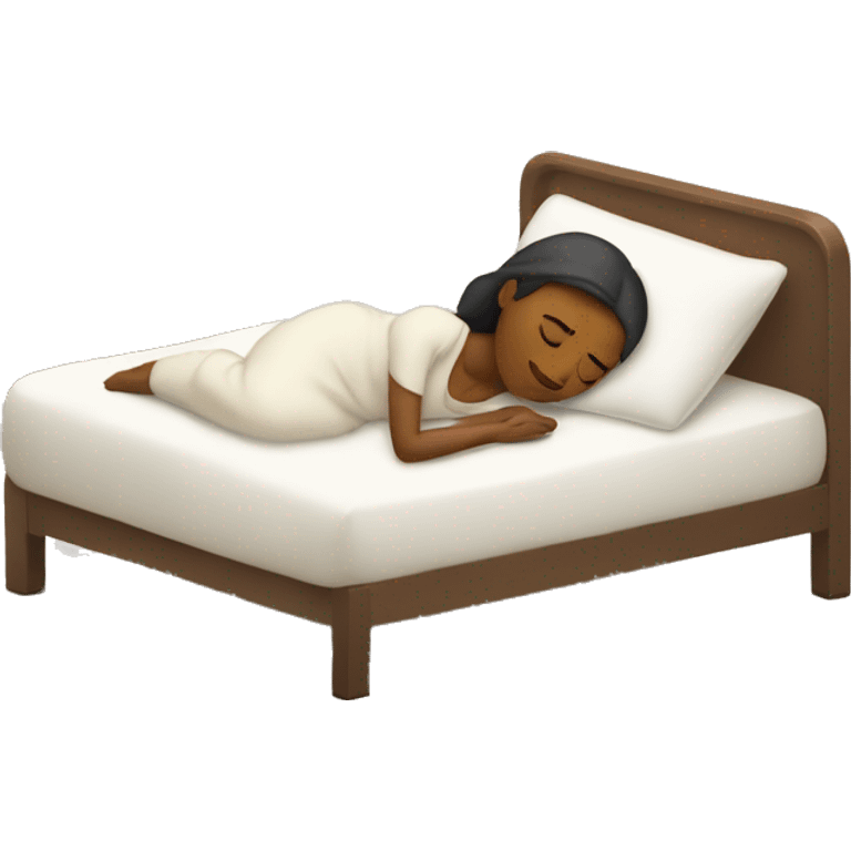 Woman sleeping in a bed emoji