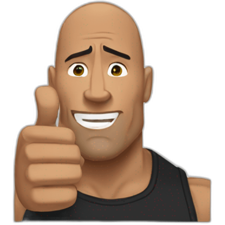 The rock thumbs down emoji