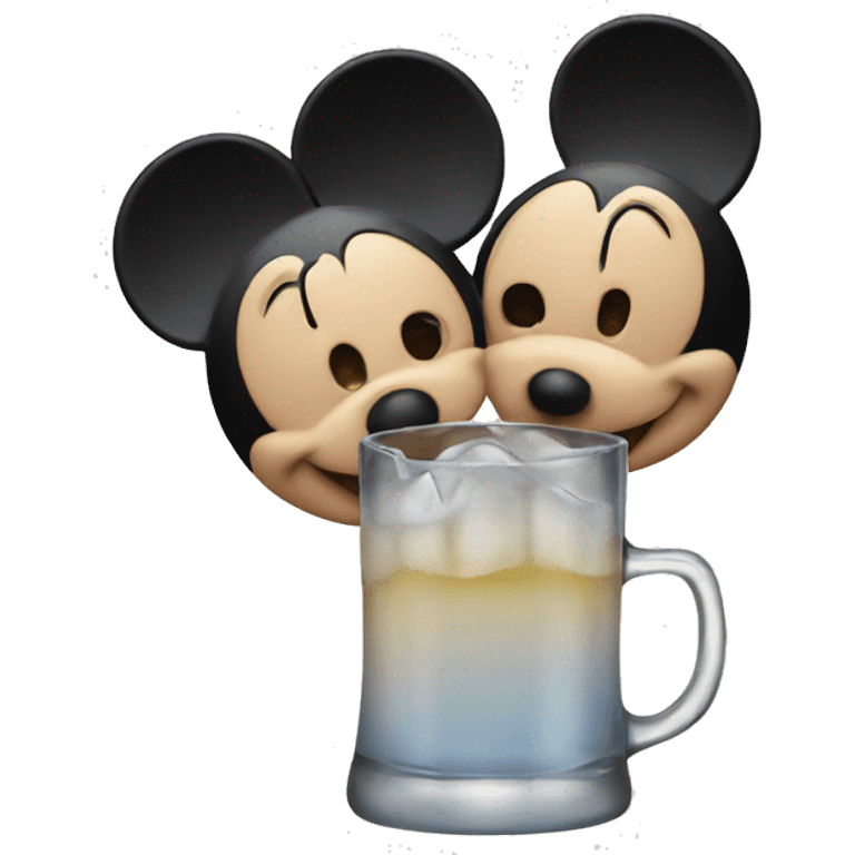 mickey mouse drinking  emoji