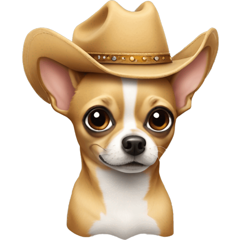 Chihuahua with hat cowboy emoji