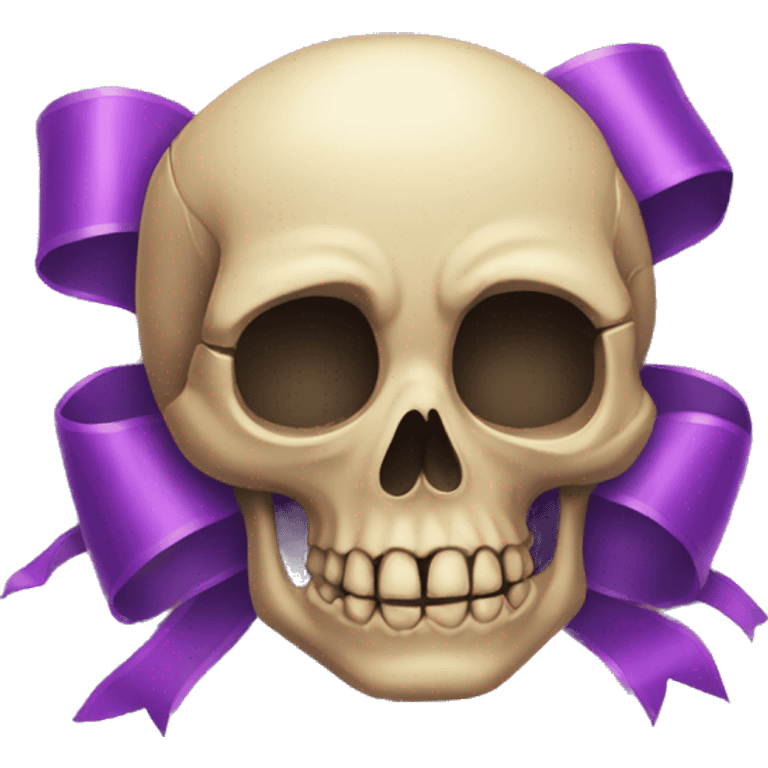 skull with ribbon emoji