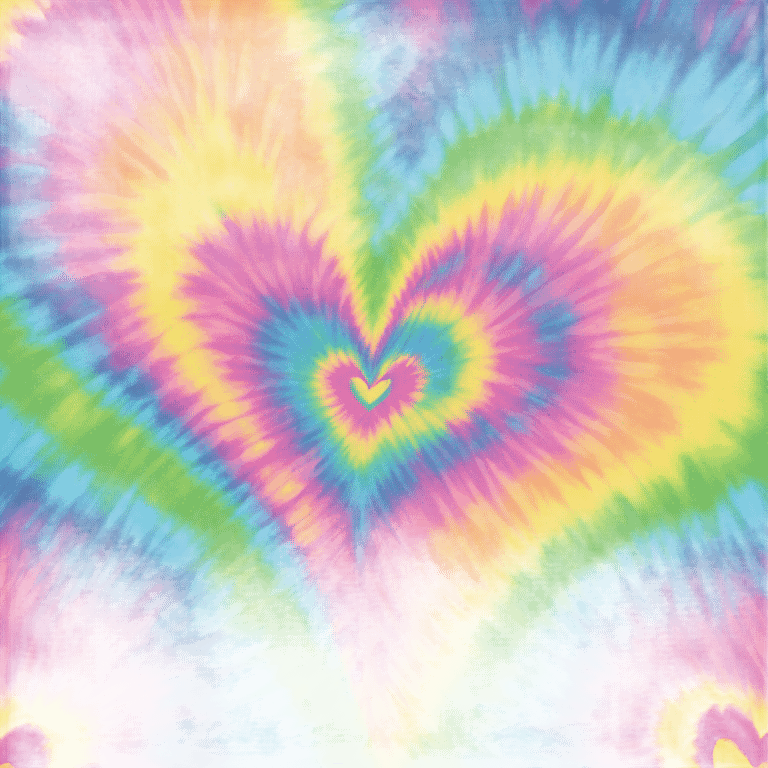 Tie dye heart emoji