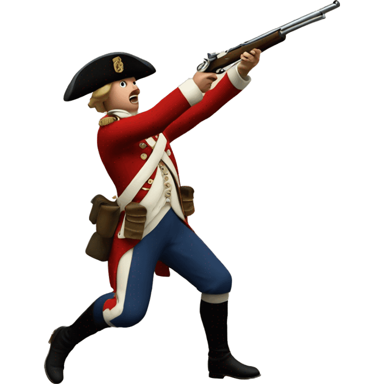 American Revolution soldier shooting British soldier emoji