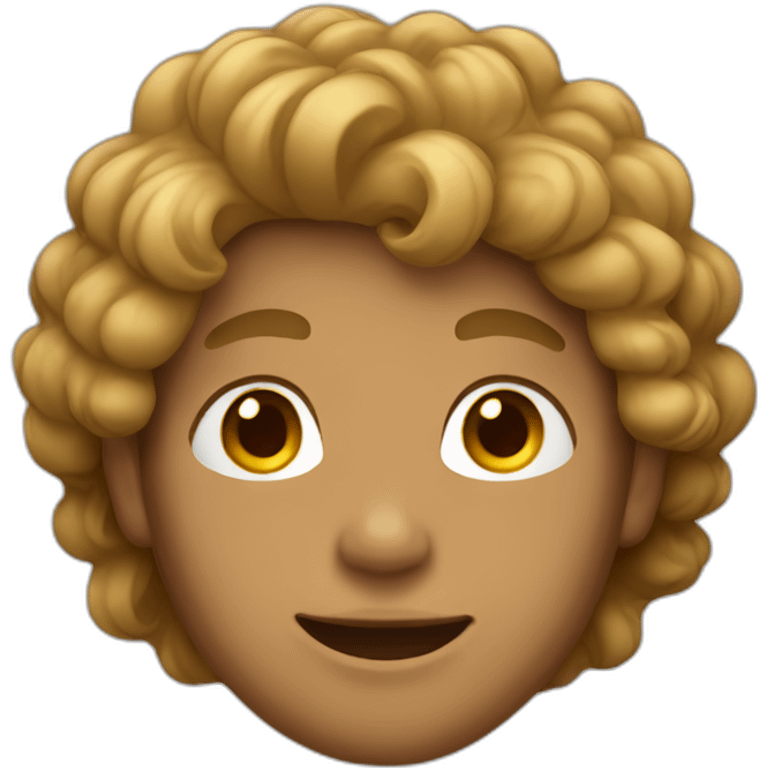 Tan boy with wavy hair emoji