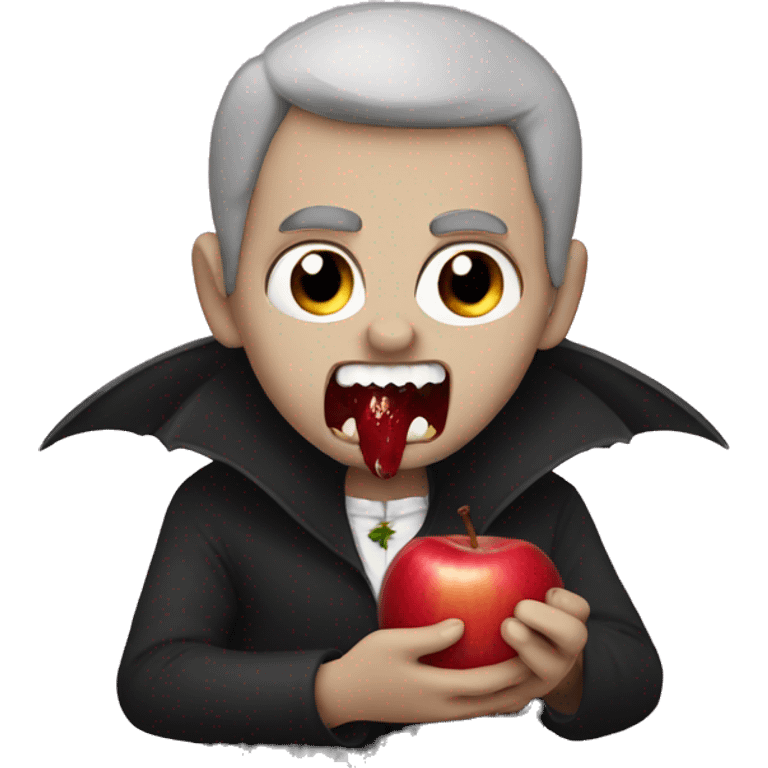 Vampire eating apples  emoji