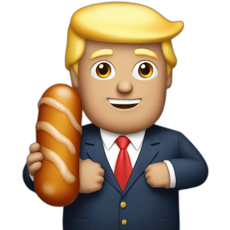 trump-holding-his-sausage emoji