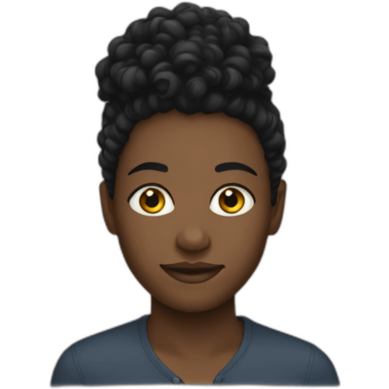 Black natural hair emoji