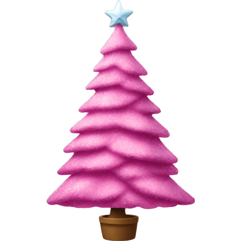 Pink Christmas tree emoji