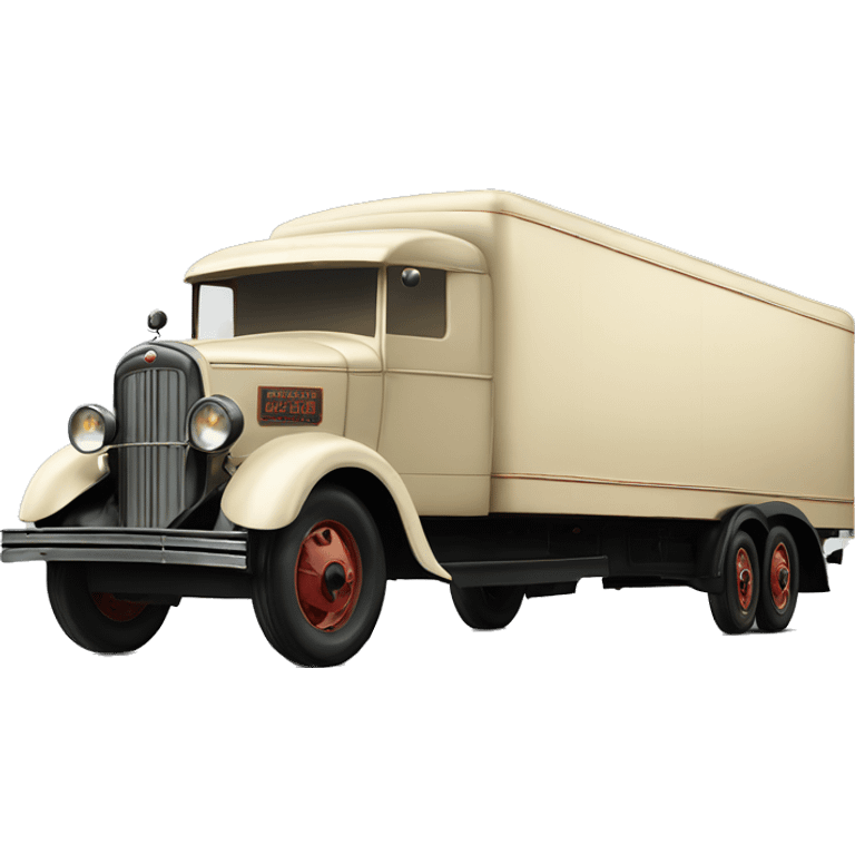 Art Deco Very long and tall 1933 moving truck  emoji