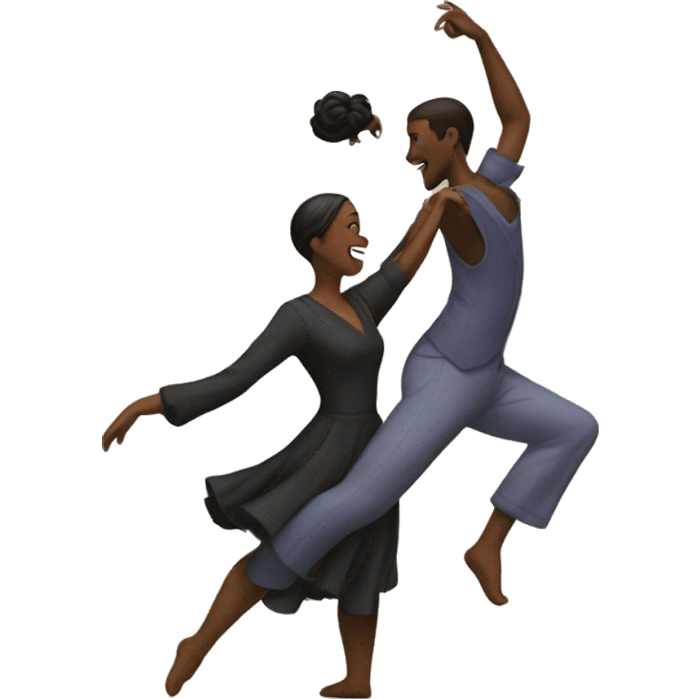 a woman and a man dancing together  emoji