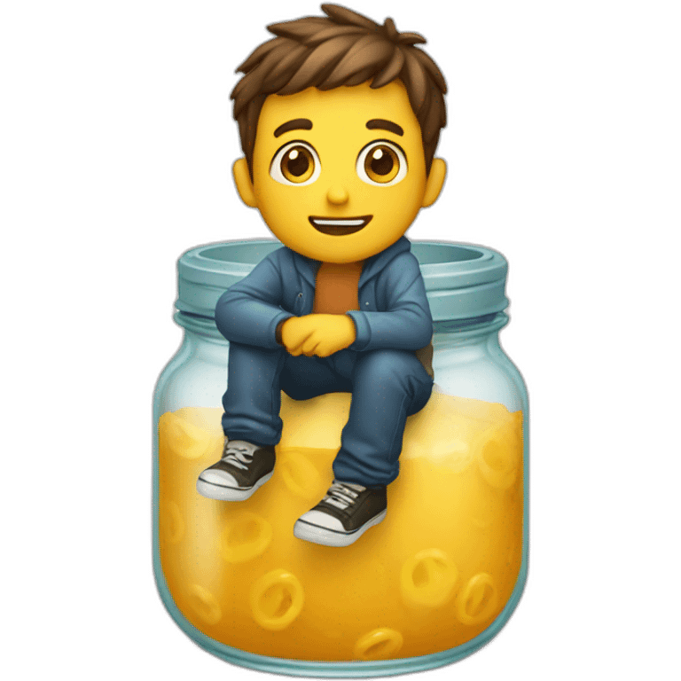 guy sitting on a jar emoji