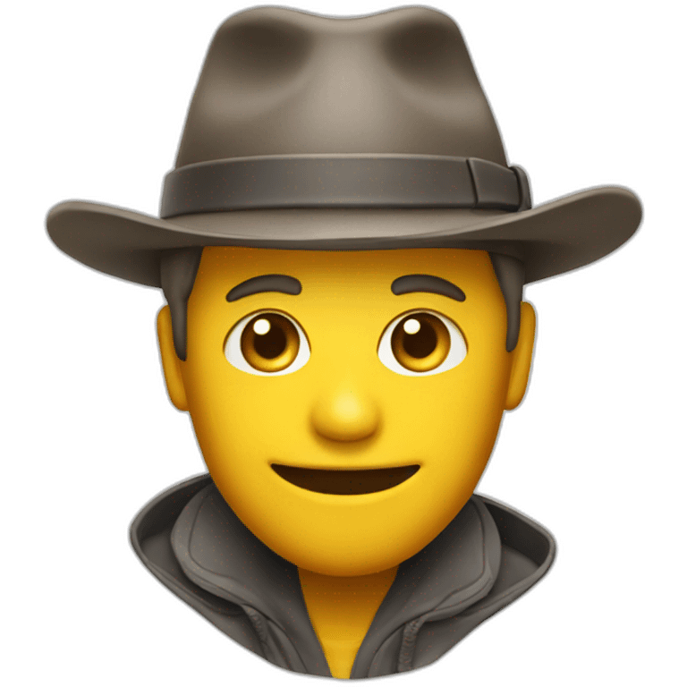 Chat avec un chapeau emoji