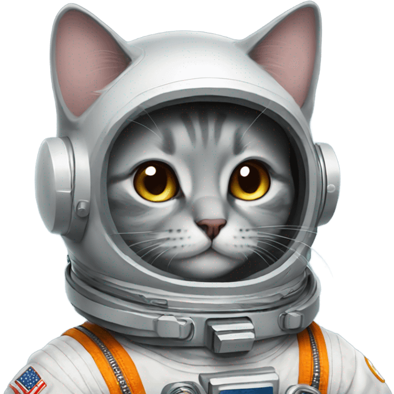 astronaut gray cat emoji