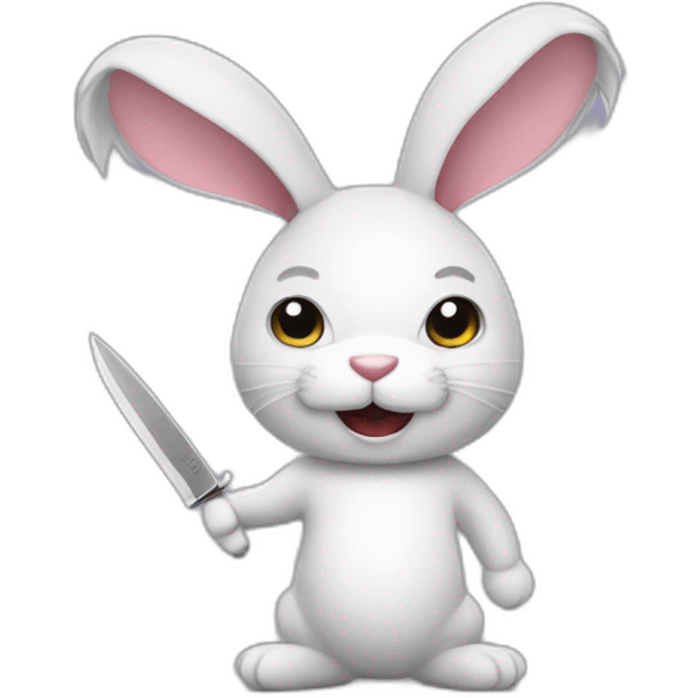 bunny with knife emoji