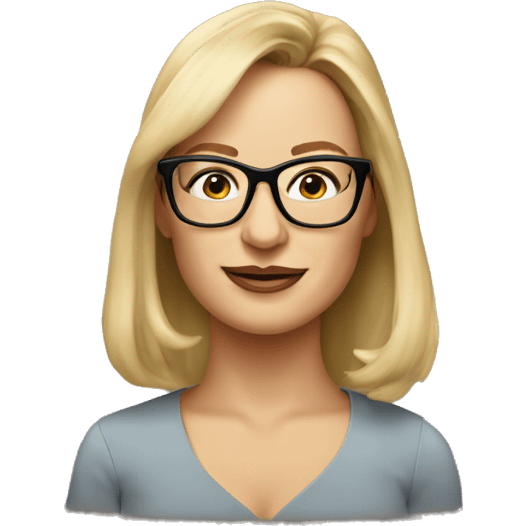 Rene Zellweger wearing glasses emoji