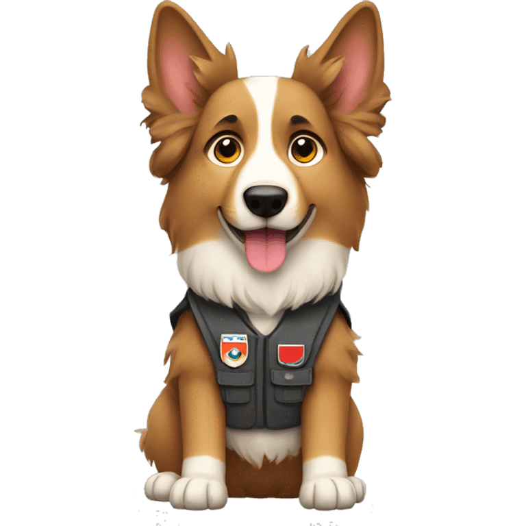 Austrian Shepherd Wearing a Service Vest emoji