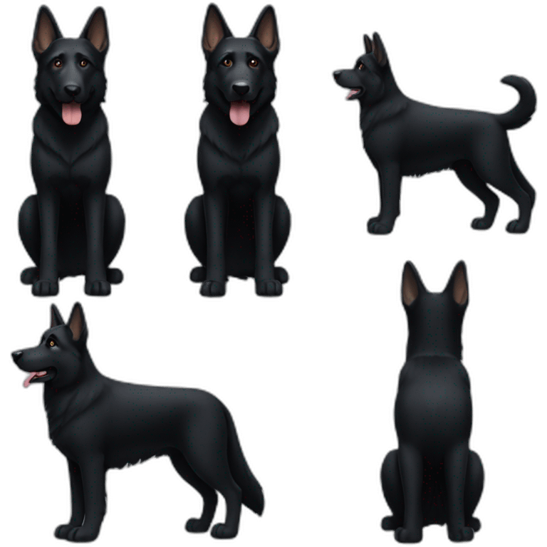 black german shepherd standing emoji