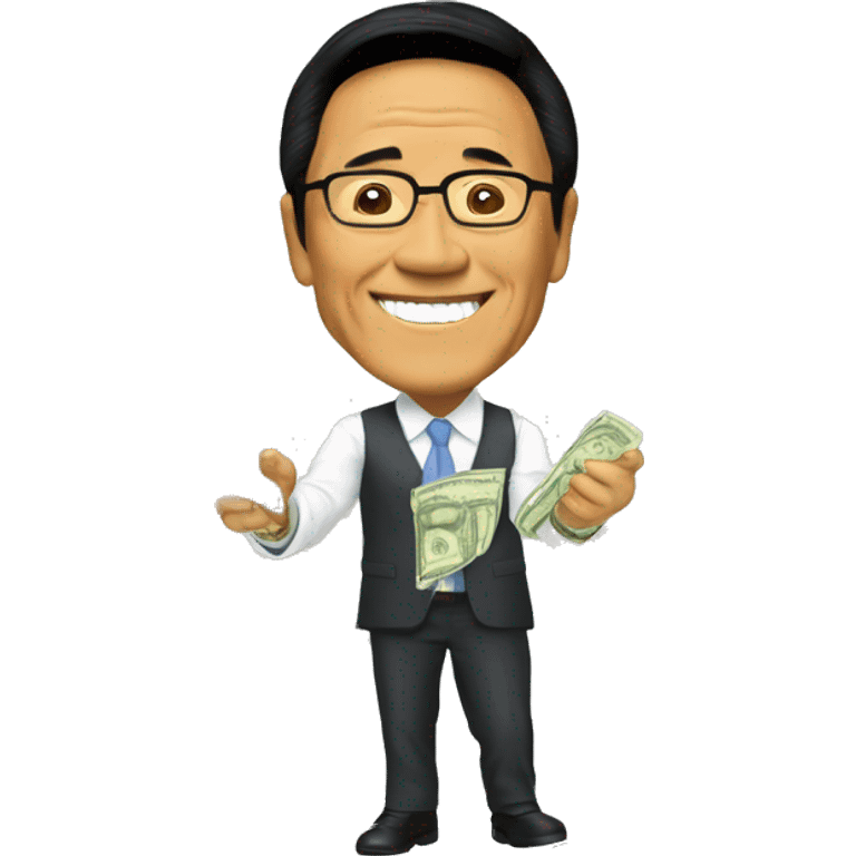 Robert Kiyosaki with money emoji