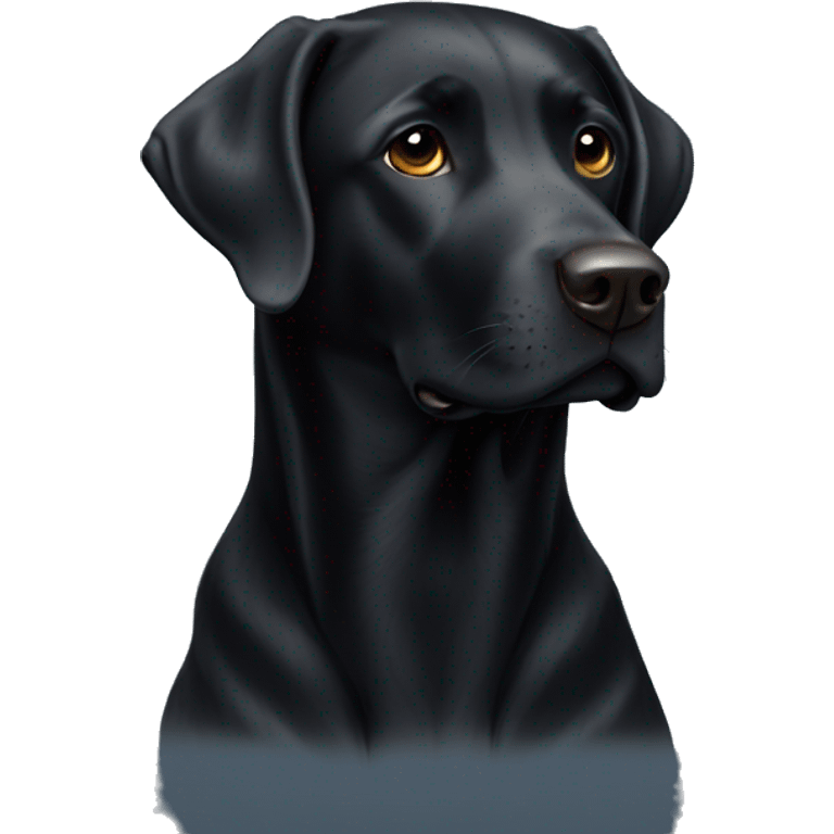 black labrador with with neck emoji