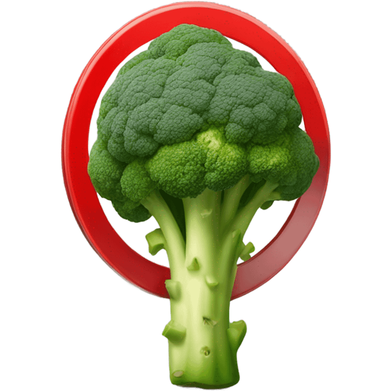 brocolli with stop stop sign on it emoji