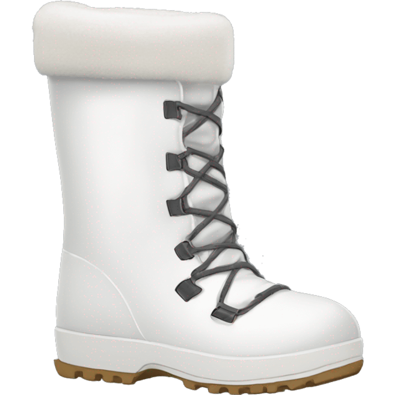 White moon Boots  emoji