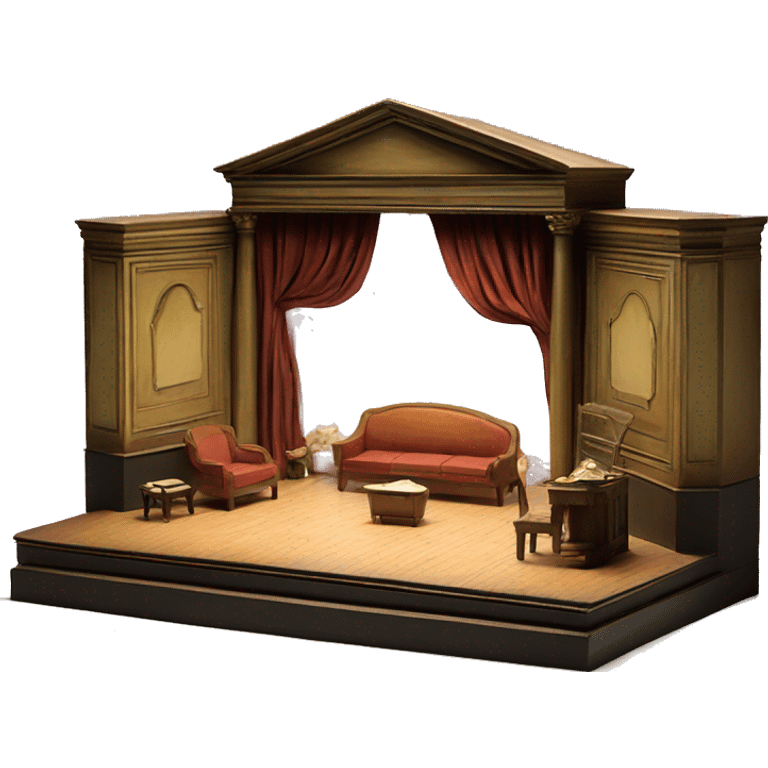 scenography scenic maquette model theatre set model  emoji