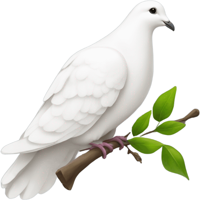 The dove of peace, which holds a green twig in its beak emoji