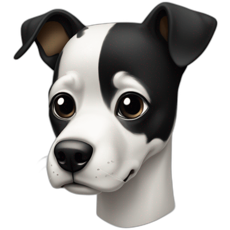 Chien noir et blanc emoji