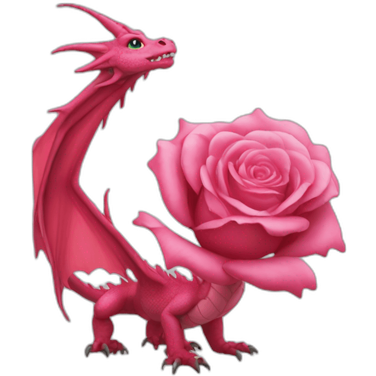 Un dragon rose entier emoji