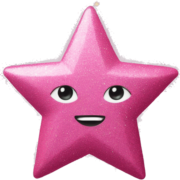 A pink star with glitter emoji