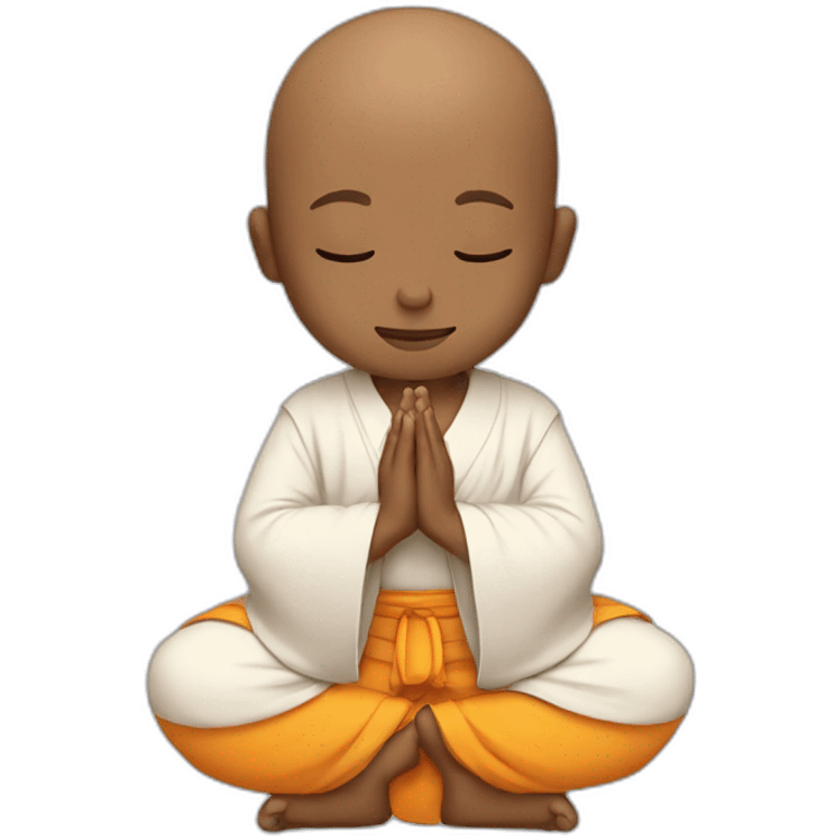 a monk that praying in yoga style emoji