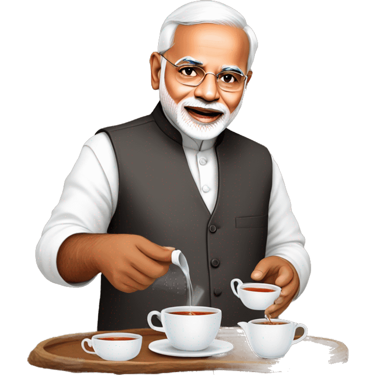 Narendra Modi selling tea emoji