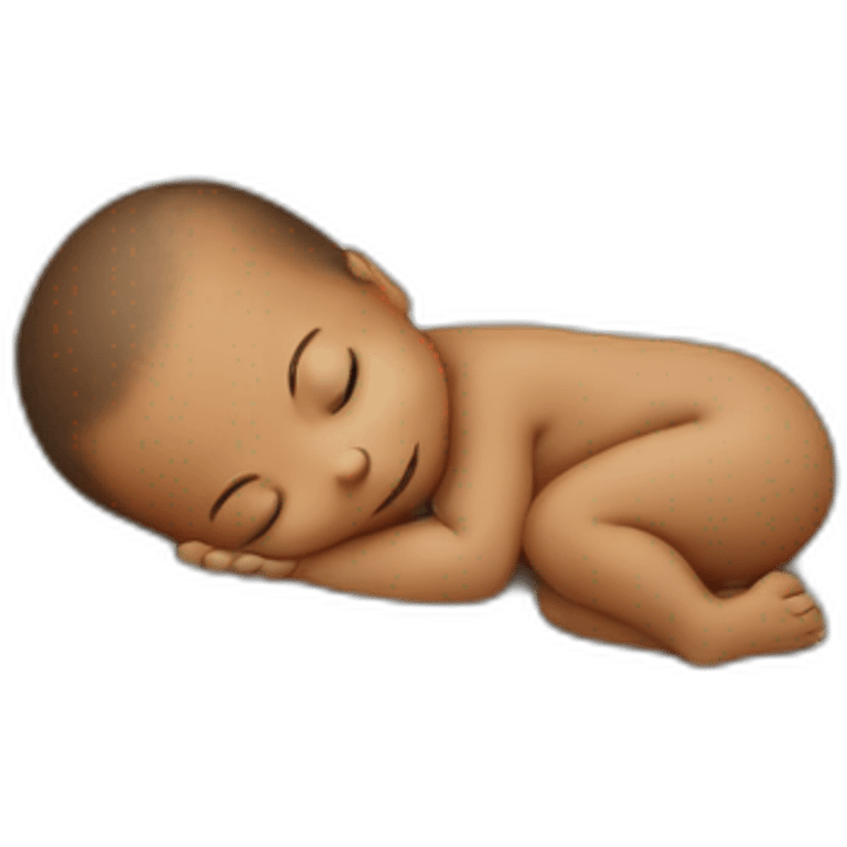 The newborn sleeps on the moon emoji